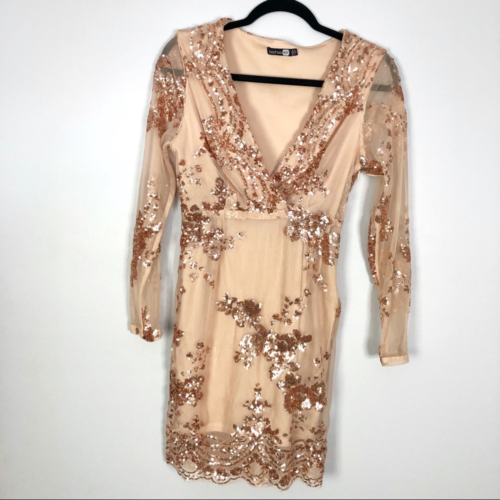 Gold Sequin Dress